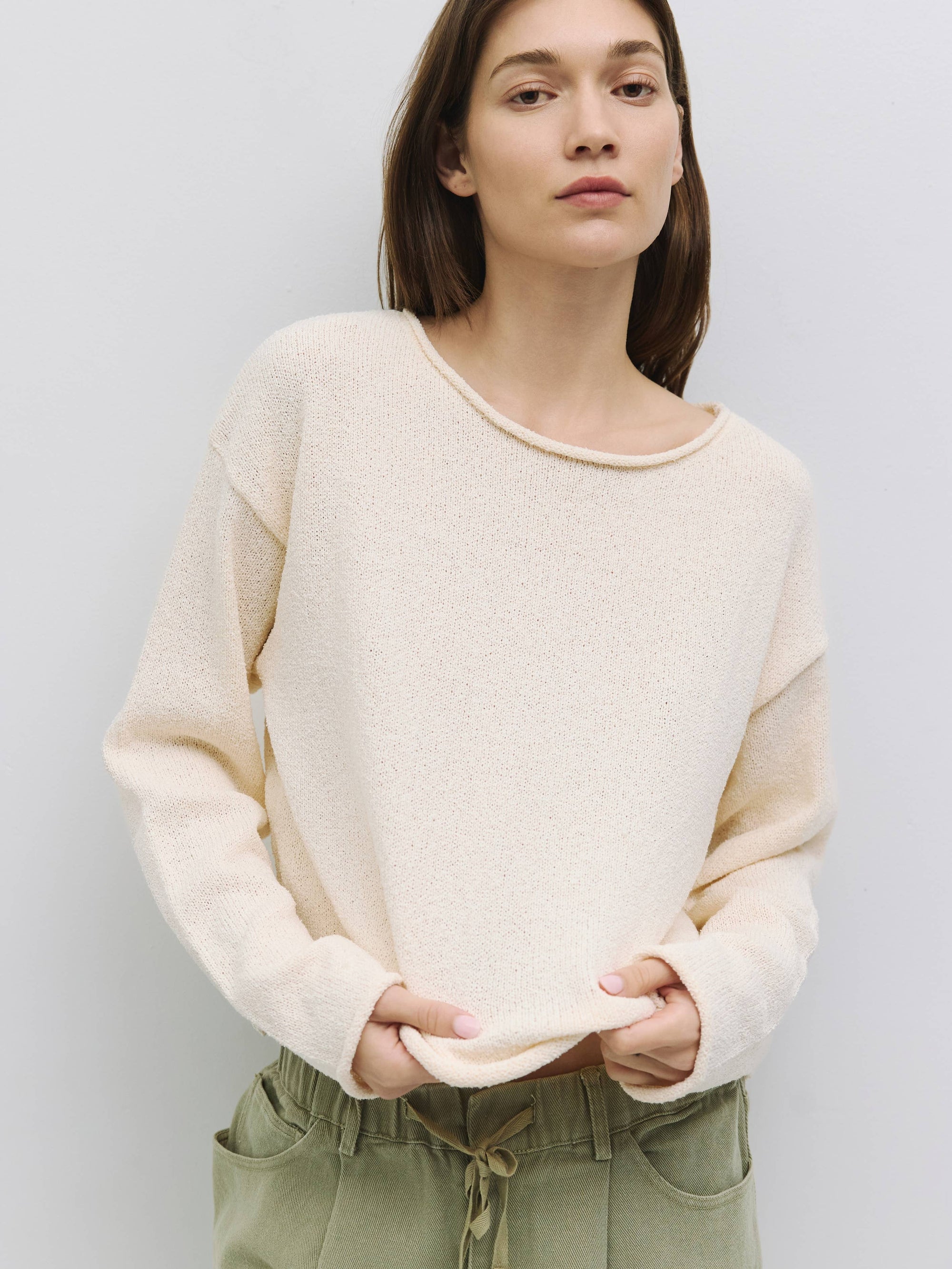 The Ashwin Sweater | Raw Hem Knit Sweater