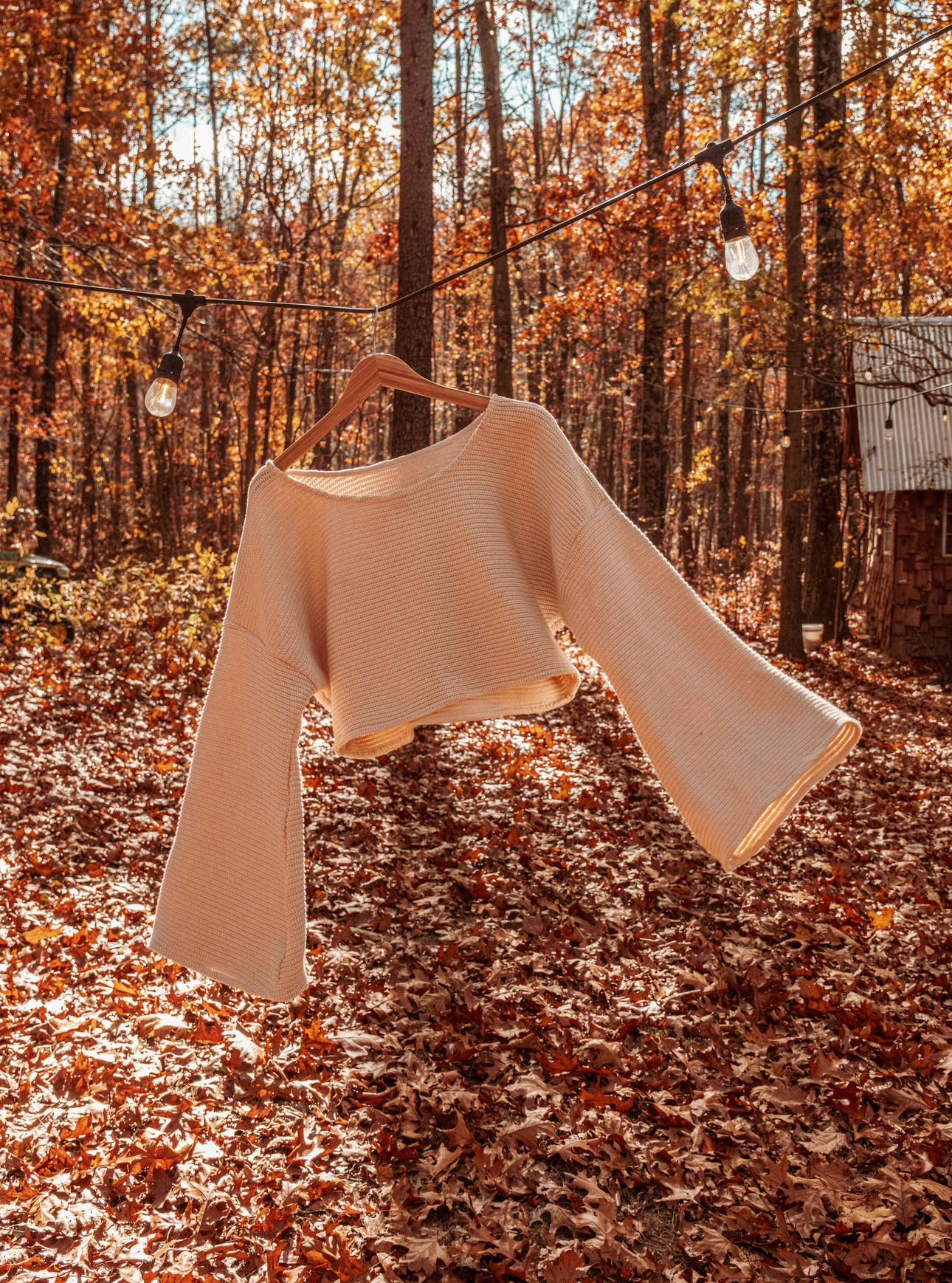 Bell Sleeve Boho Crop Sweater