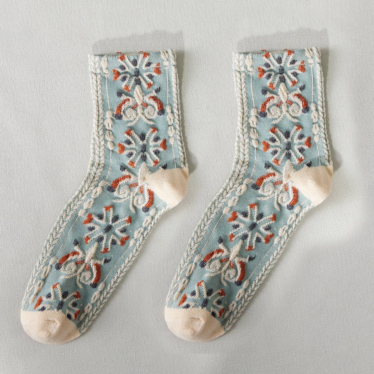 Rufia - Retro Embossed Women's Socks