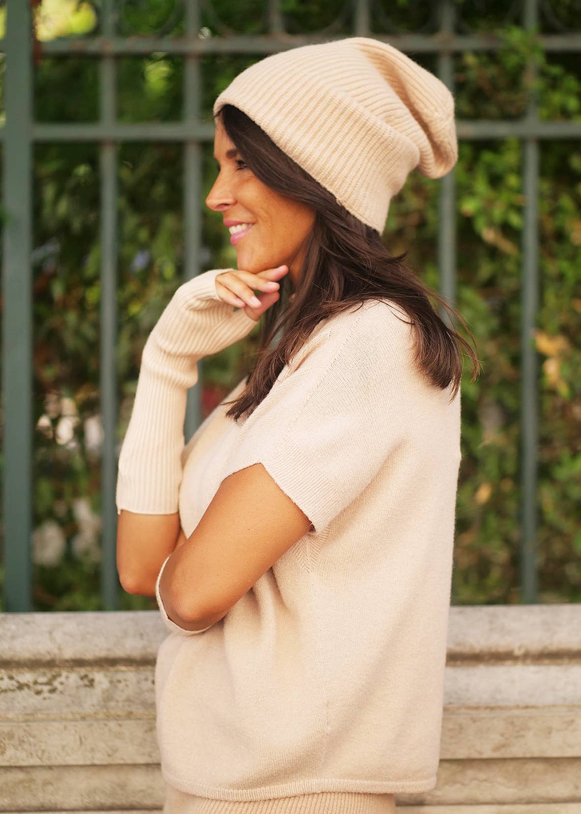 Rib knit mittens