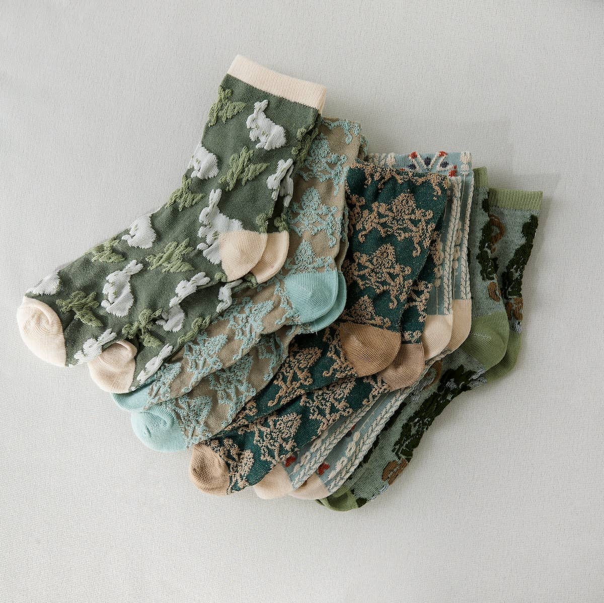 Rufia - Retro Embossed Women's Socks