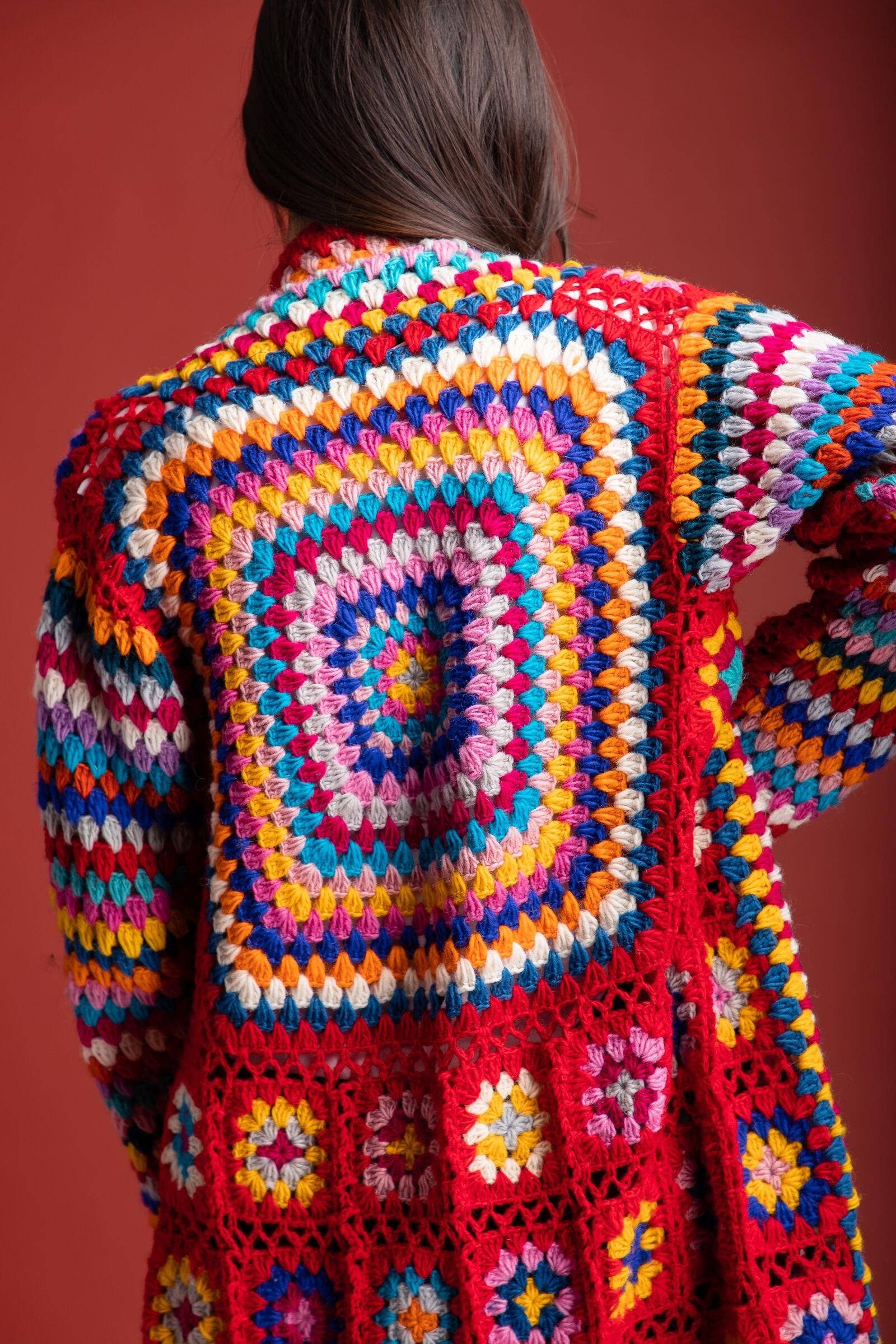 Granny Crochet Fringe Kimono