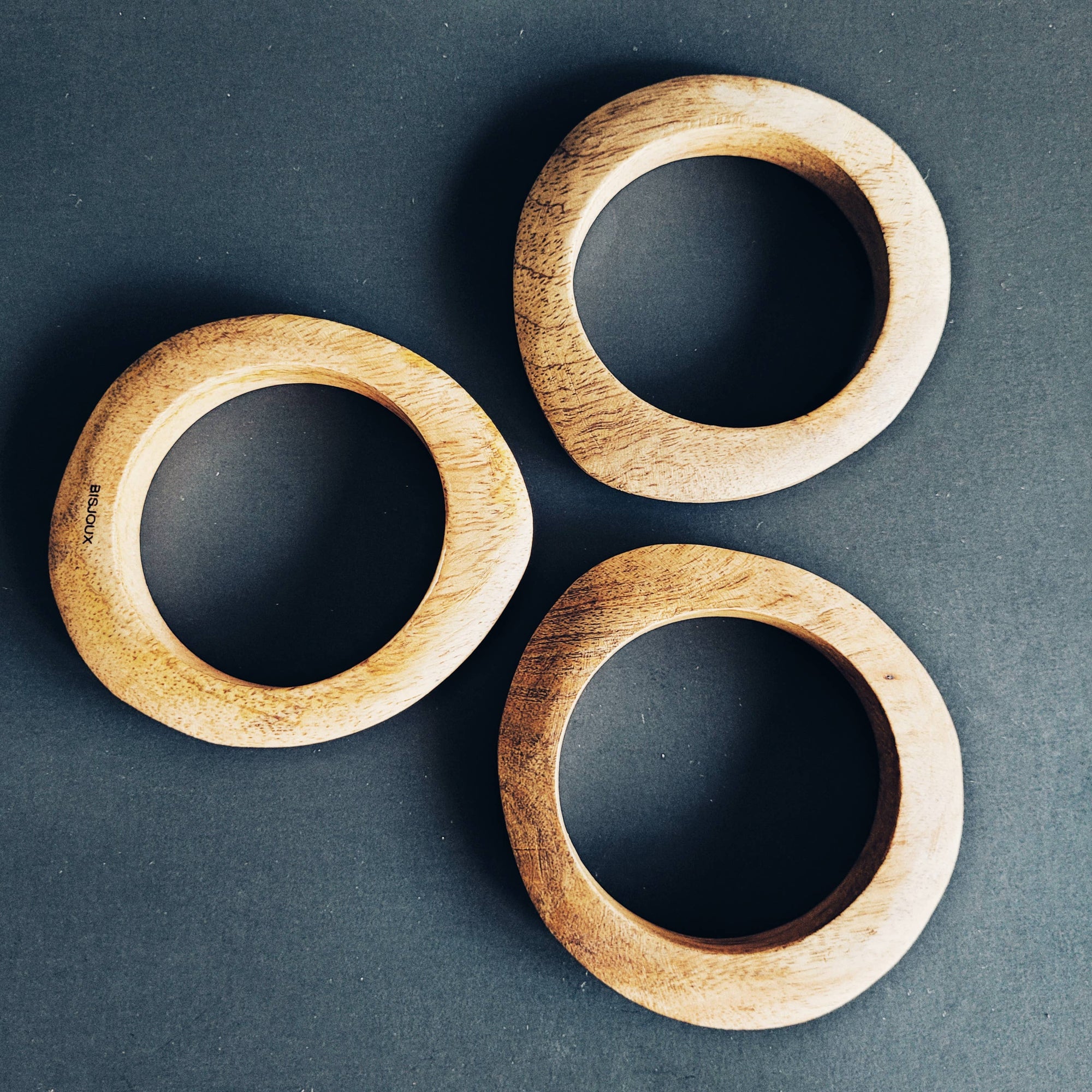 Bare orchard wood designer bangle bracelet