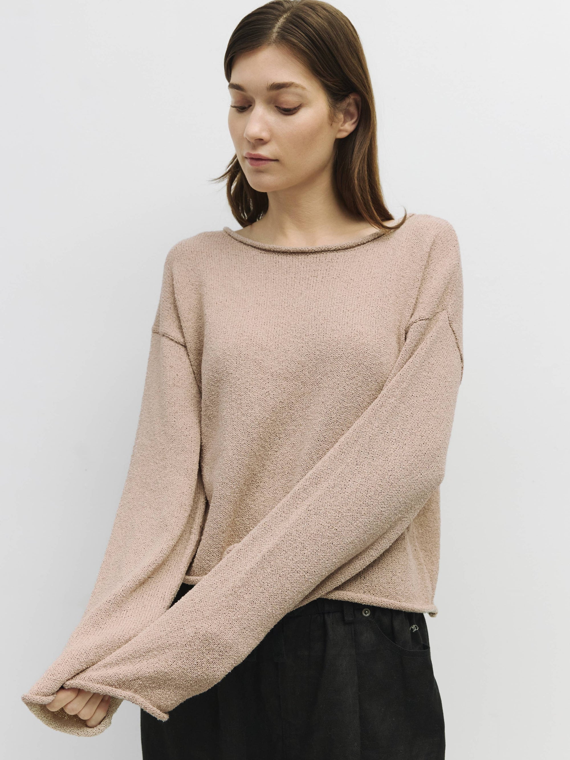 The Ashwin Sweater | Raw Hem Knit Sweater