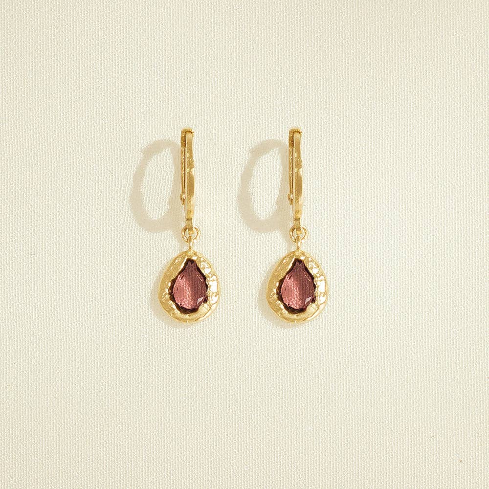 Lysia Rosewood Earrings | Jewelry Gold Gift Waterproof