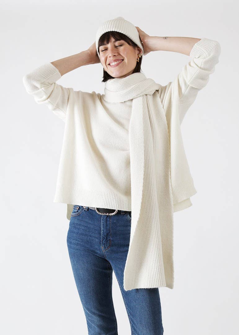 Rib knit beanie