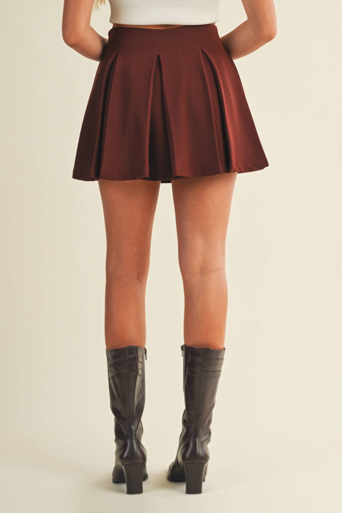PLEATED MINI SKIRT