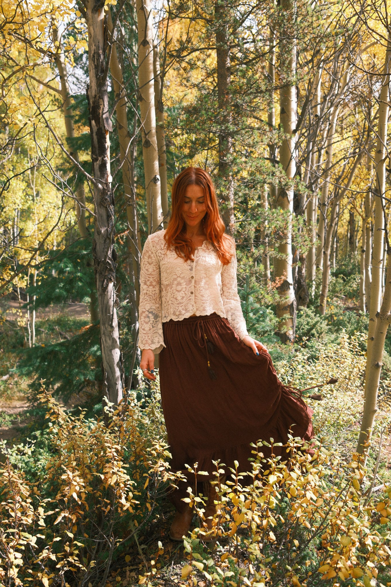 Cinch Ruffle Skirt