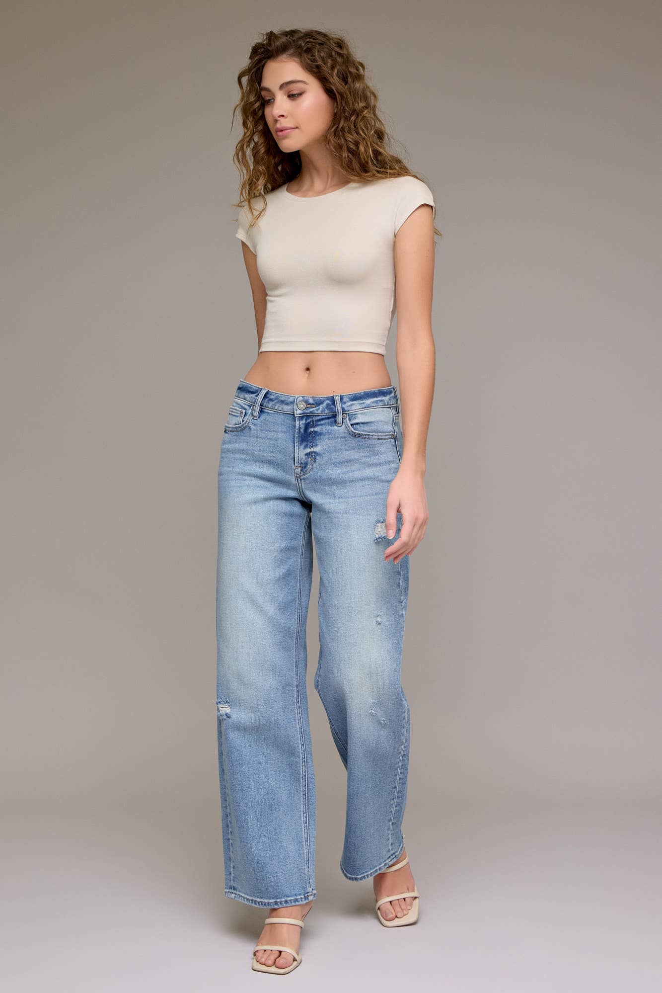 Medium Light 33" Inseam Mid-Rise Stretch Dad Jean