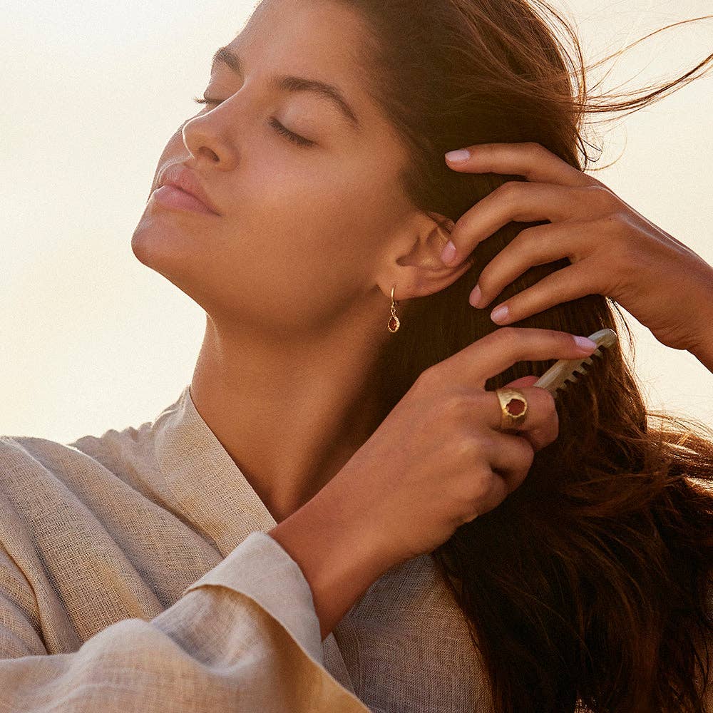 Lysia Rosewood Earrings | Jewelry Gold Gift Waterproof