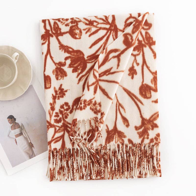 Scravii - Floral Winter Scarf
