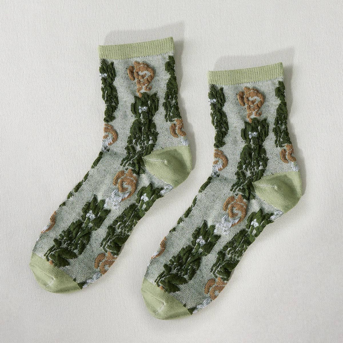 Rufia - Retro Embossed Women's Socks