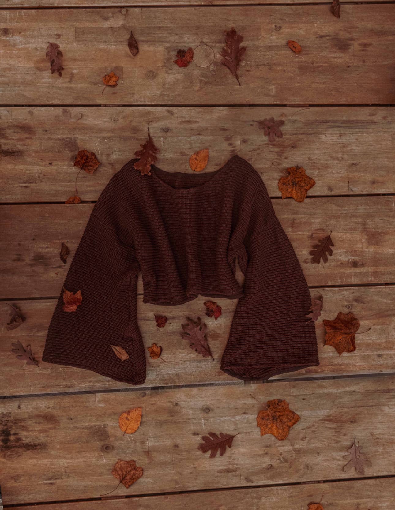 Bell Sleeve Boho Crop Sweater
