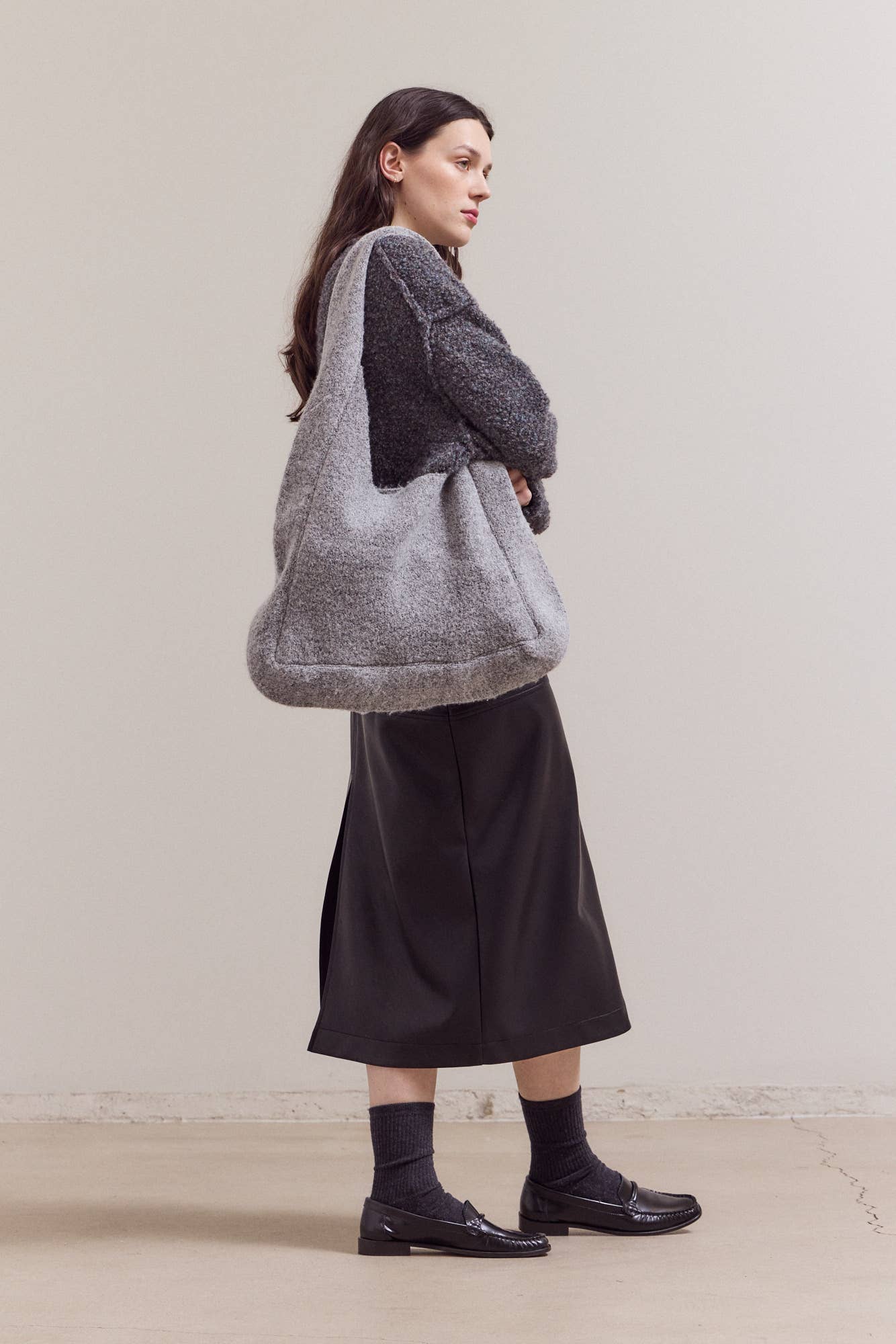 KNITTED SHOULDER BAG