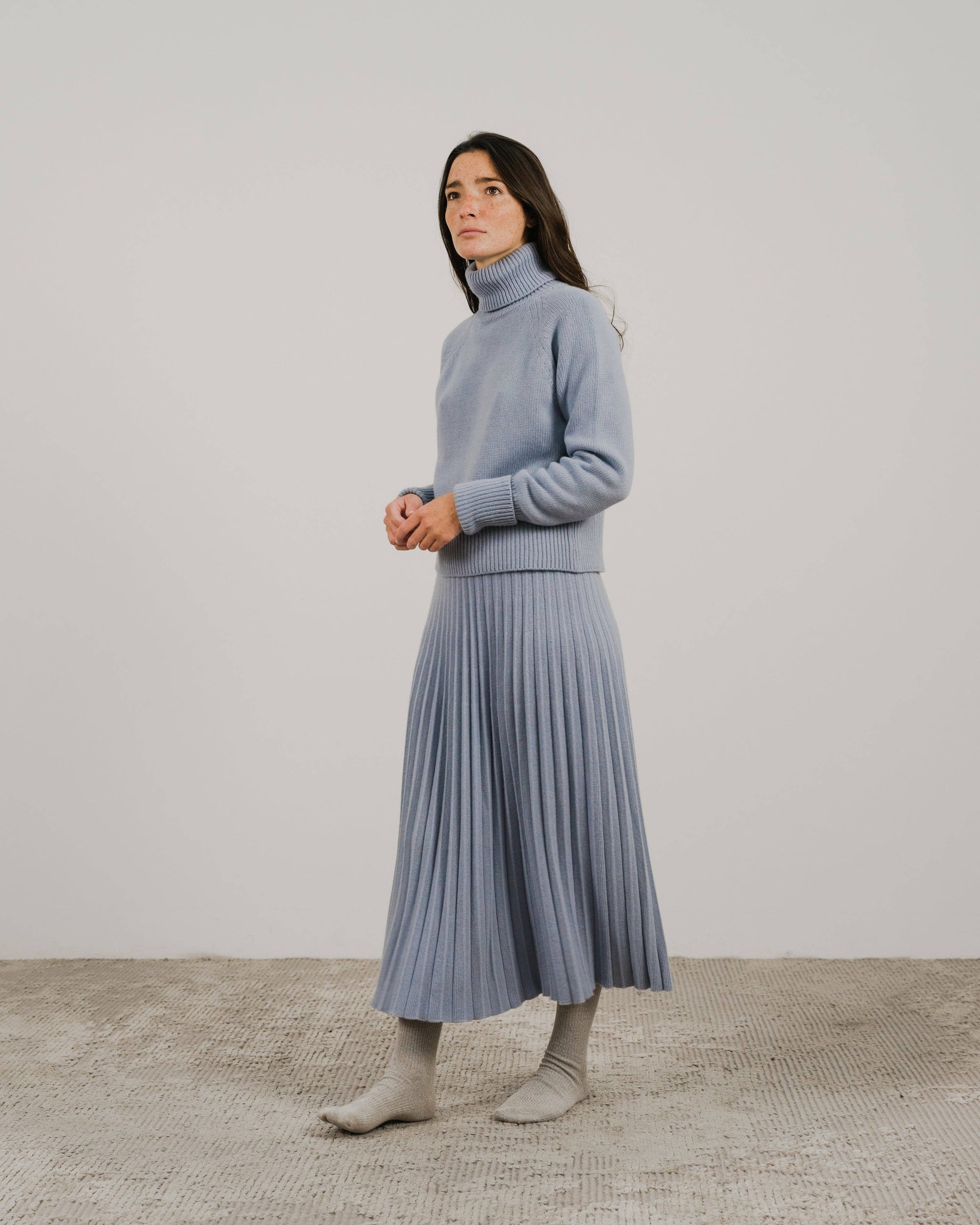 High-neck sweater cashmere