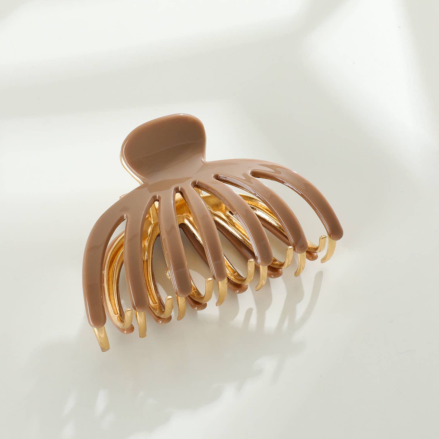 Hailey Solid | Large Gold Metal Octopus Claw Clip