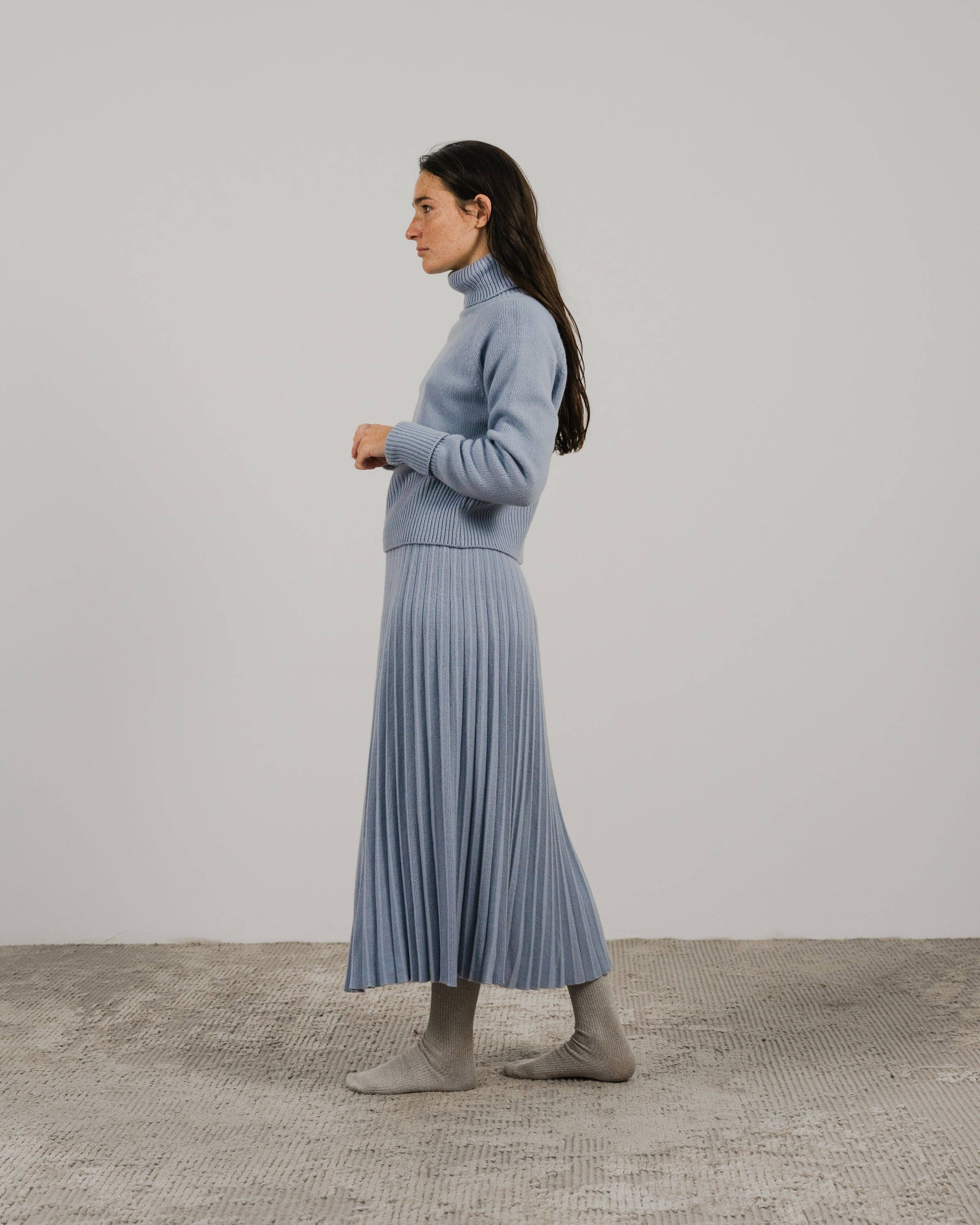 High-neck sweater cashmere