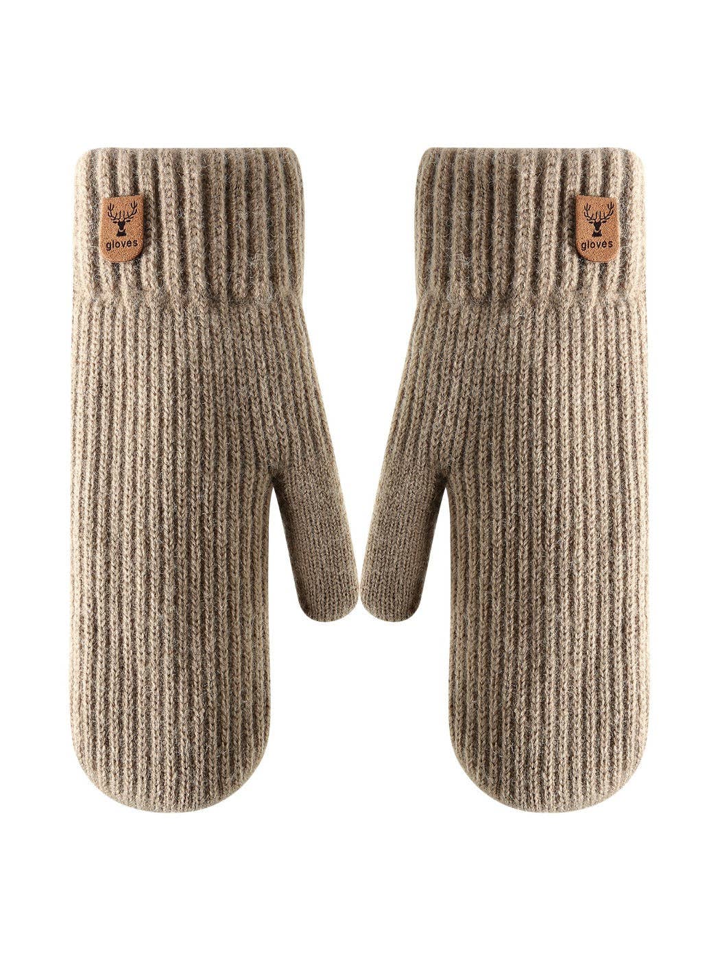 Double-Layer Knitted Mittens