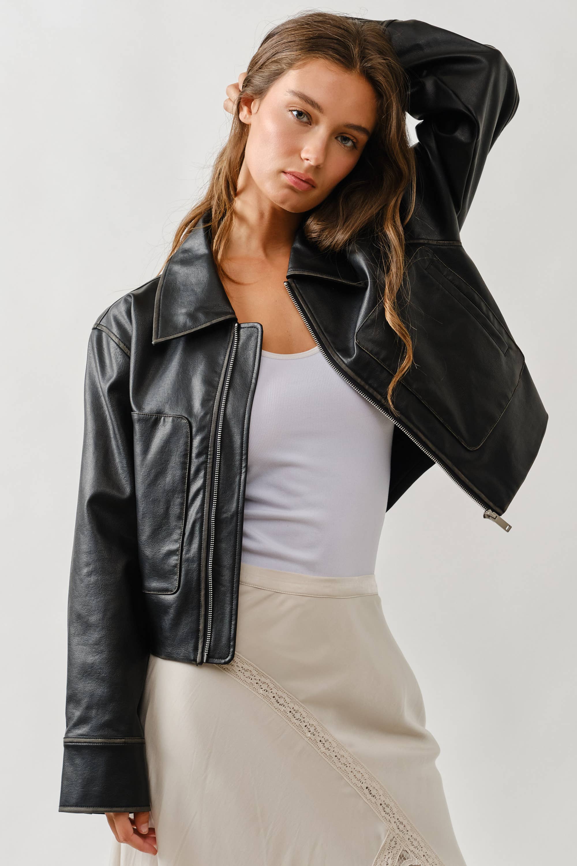 VINTAGE WASHED LEATHER JACKET