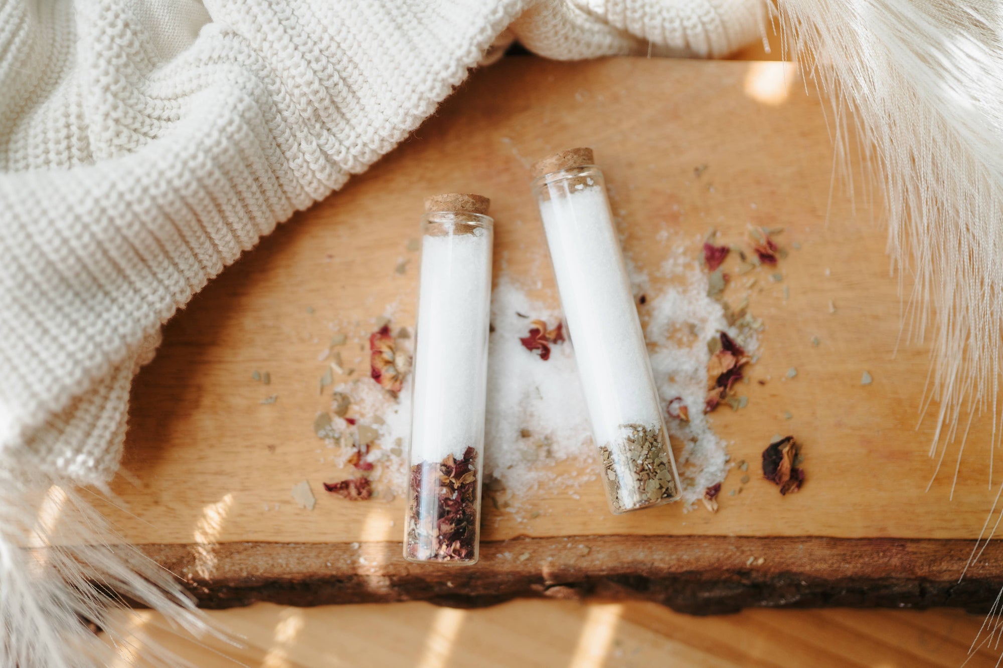 Festive Bath Salts -Stocking Stuffers &amp; Christmas Ornaments