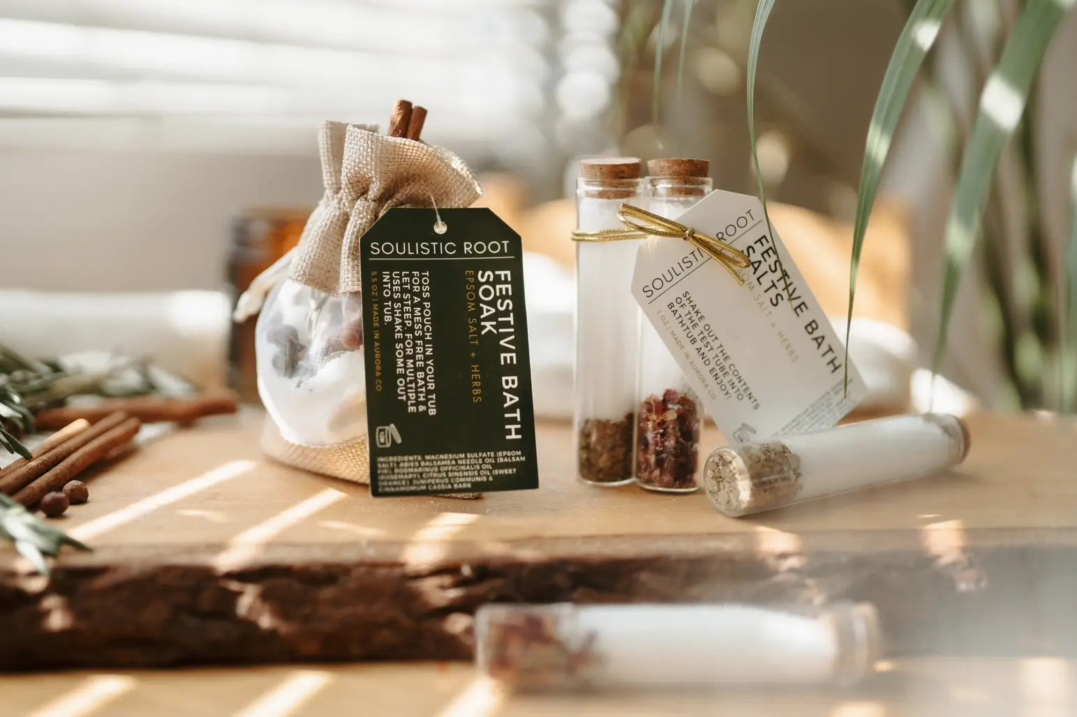 Festive Bath Salts -Stocking Stuffers &amp; Christmas Ornaments