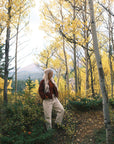 BARREL DENIM PANTS WITH EYELET WAIST