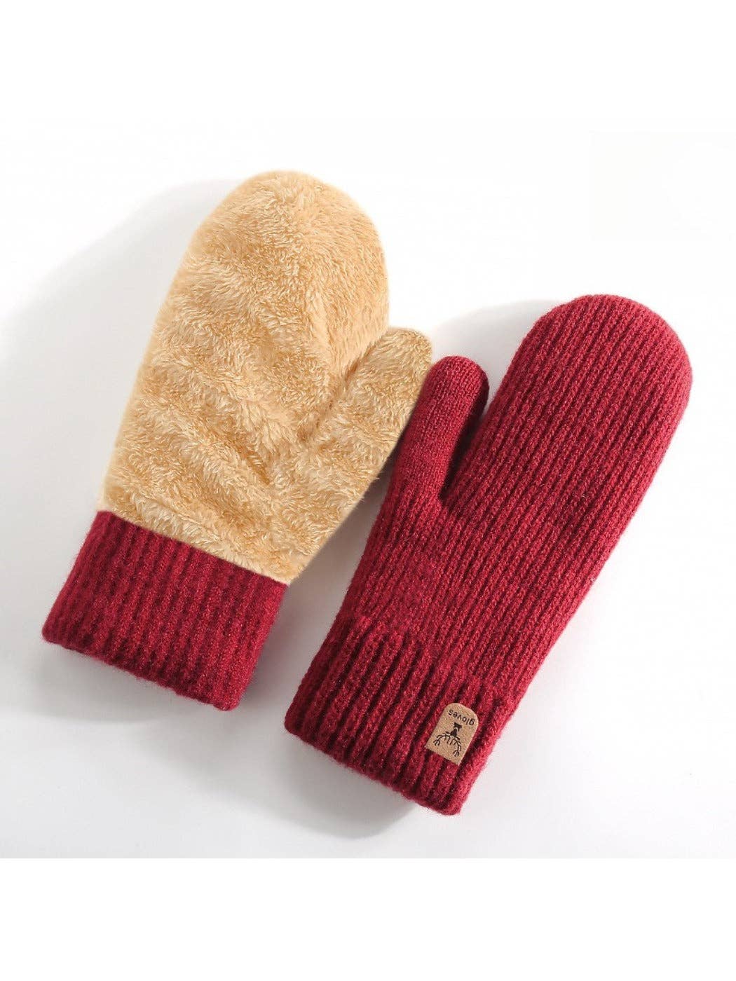 Double-Layer Knitted Mittens