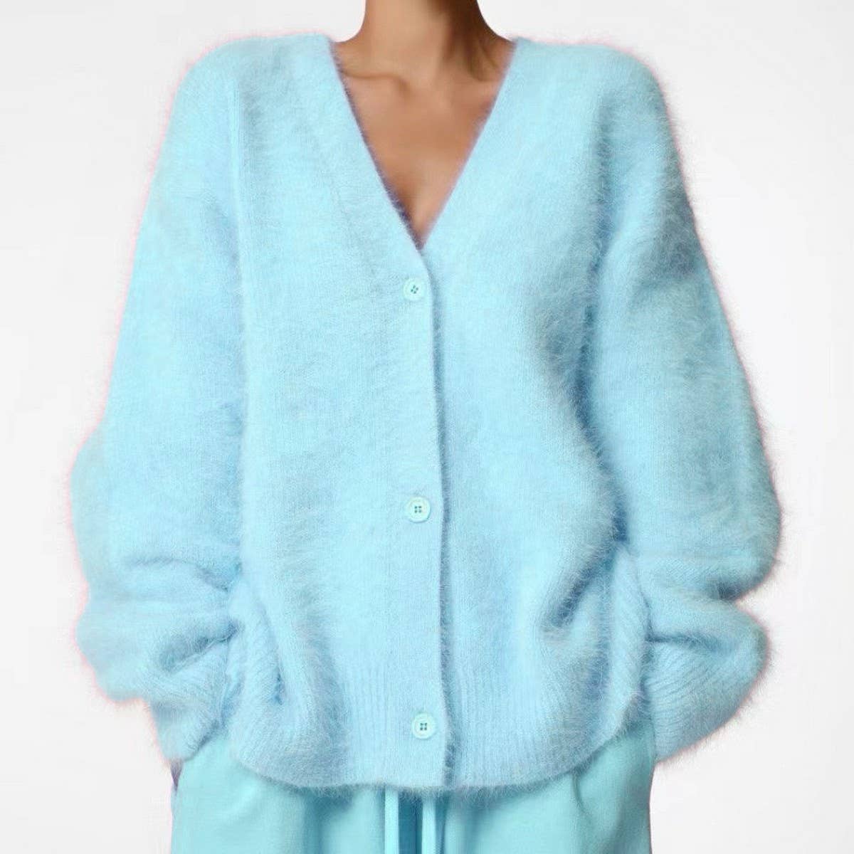 Women's Cozy Faux Mink Cardigan