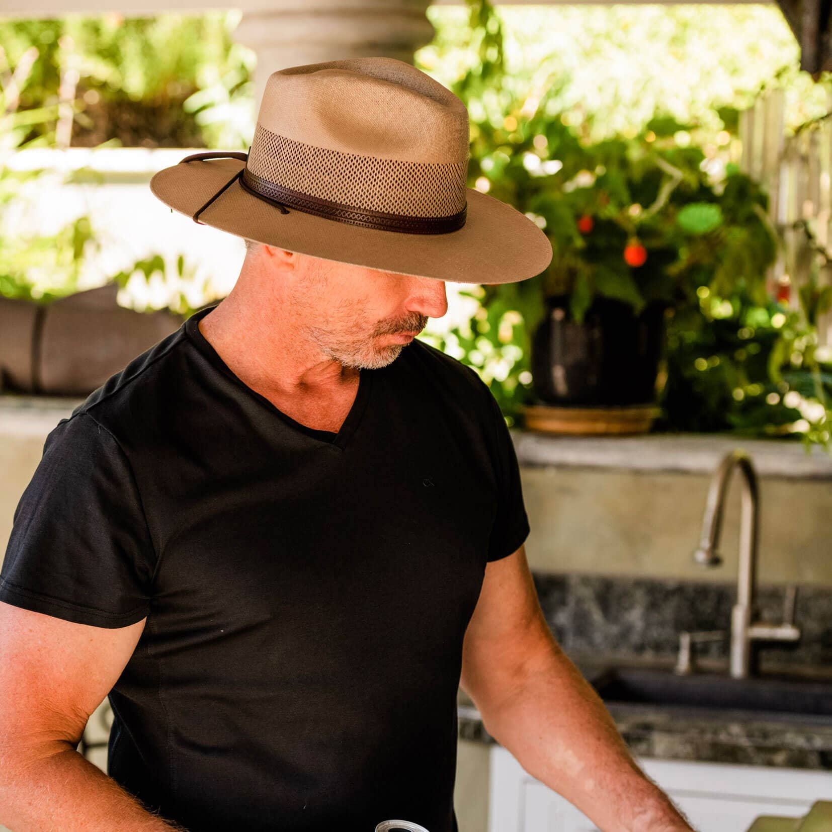 Florence - Mens Wide Brim Straw Sun Hat