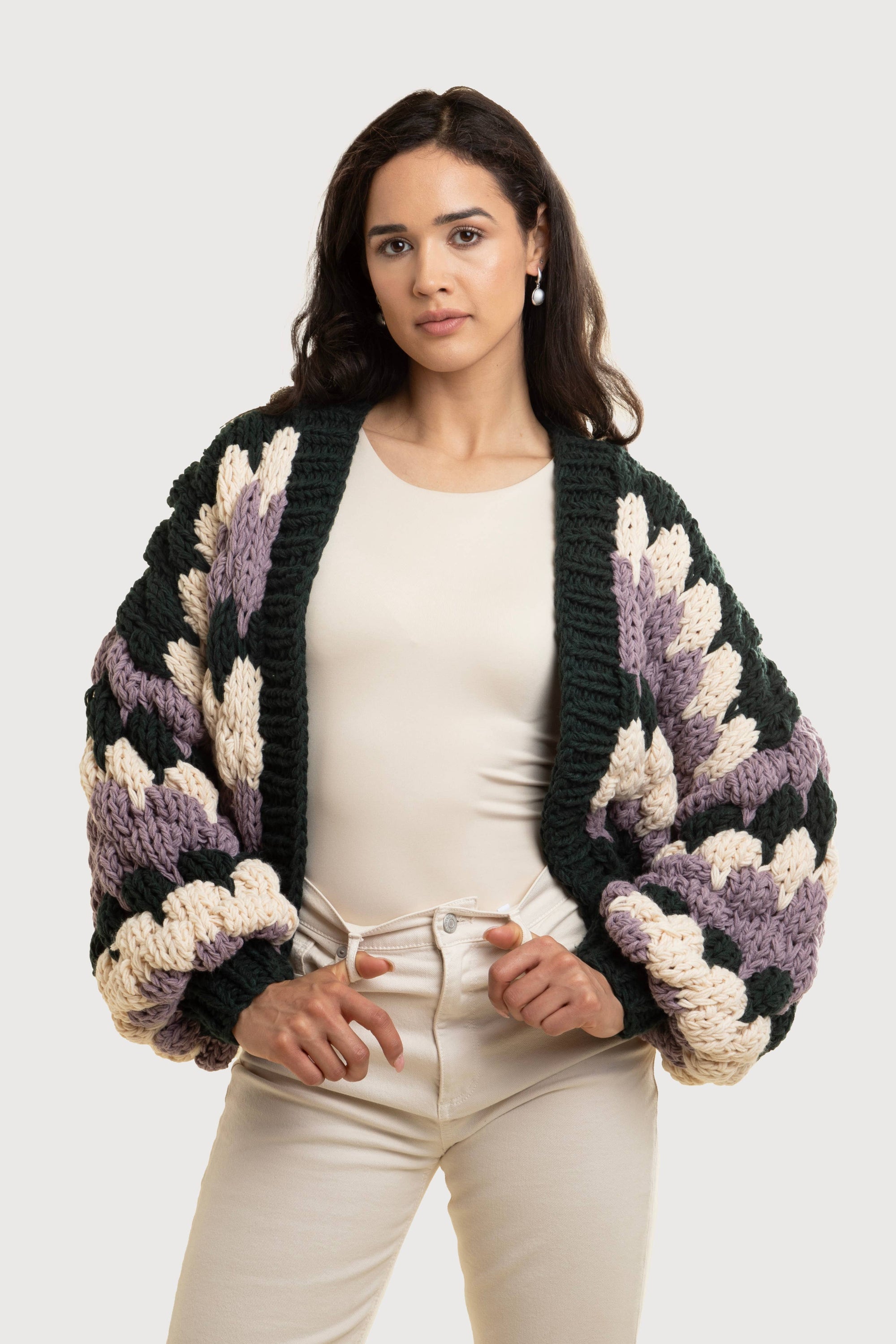 Chunky Knit Cardigan Cropped