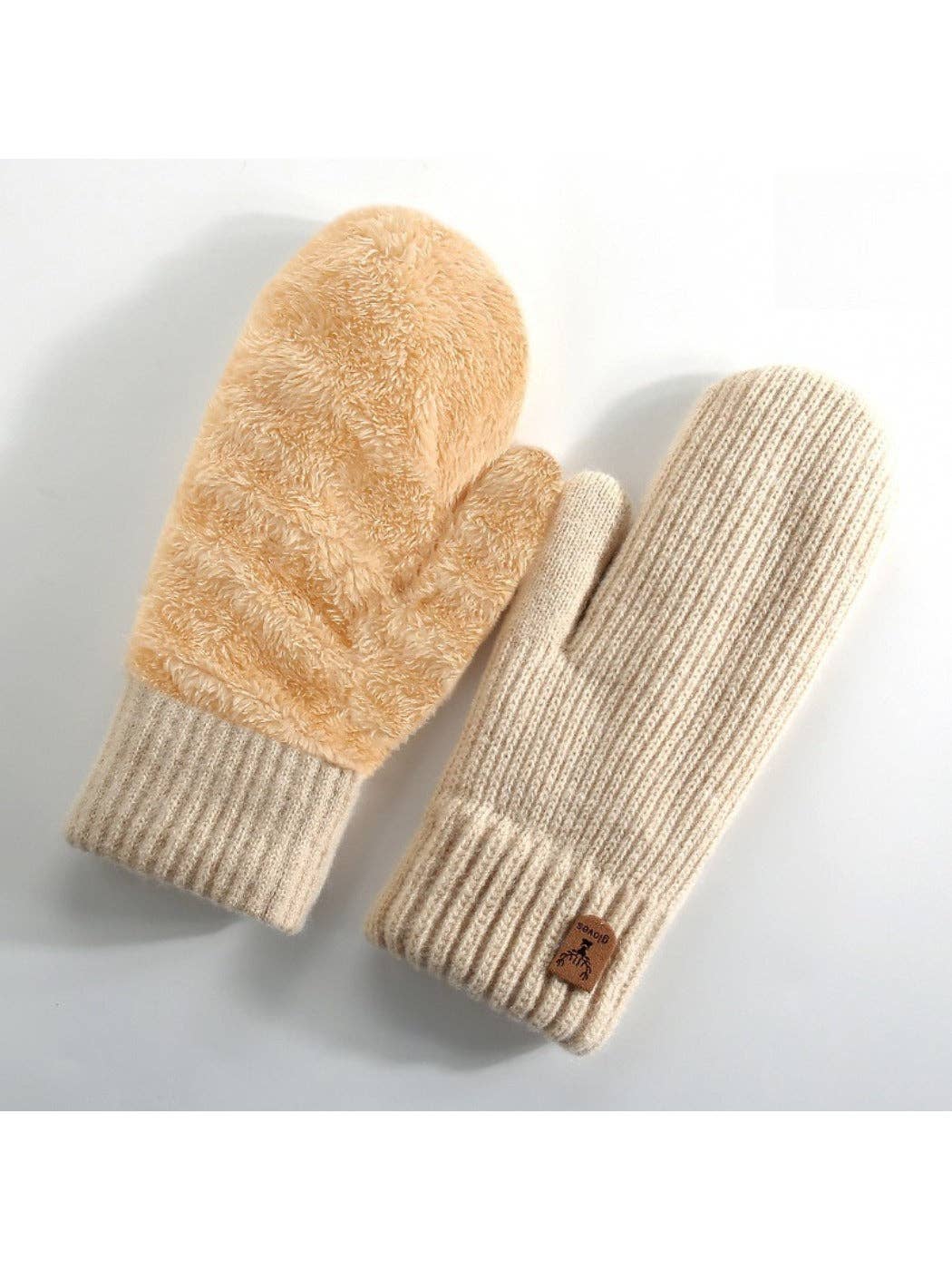 Double-Layer Knitted Mittens
