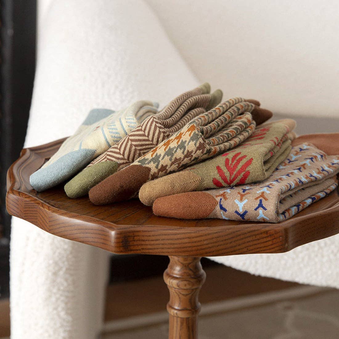 Rufia - Vintage Pattern Women&#39;s Socks for Fall &amp; Winter