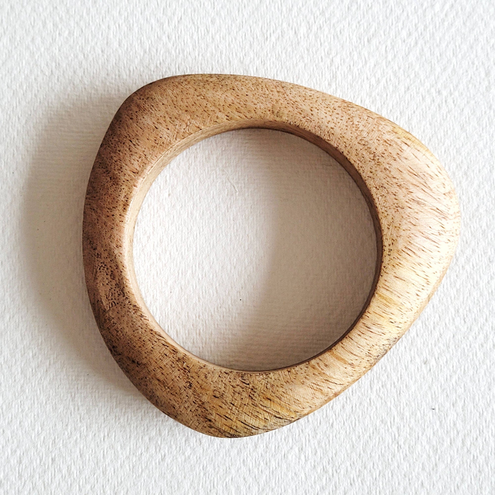 Bare orchard wood designer bangle bracelet